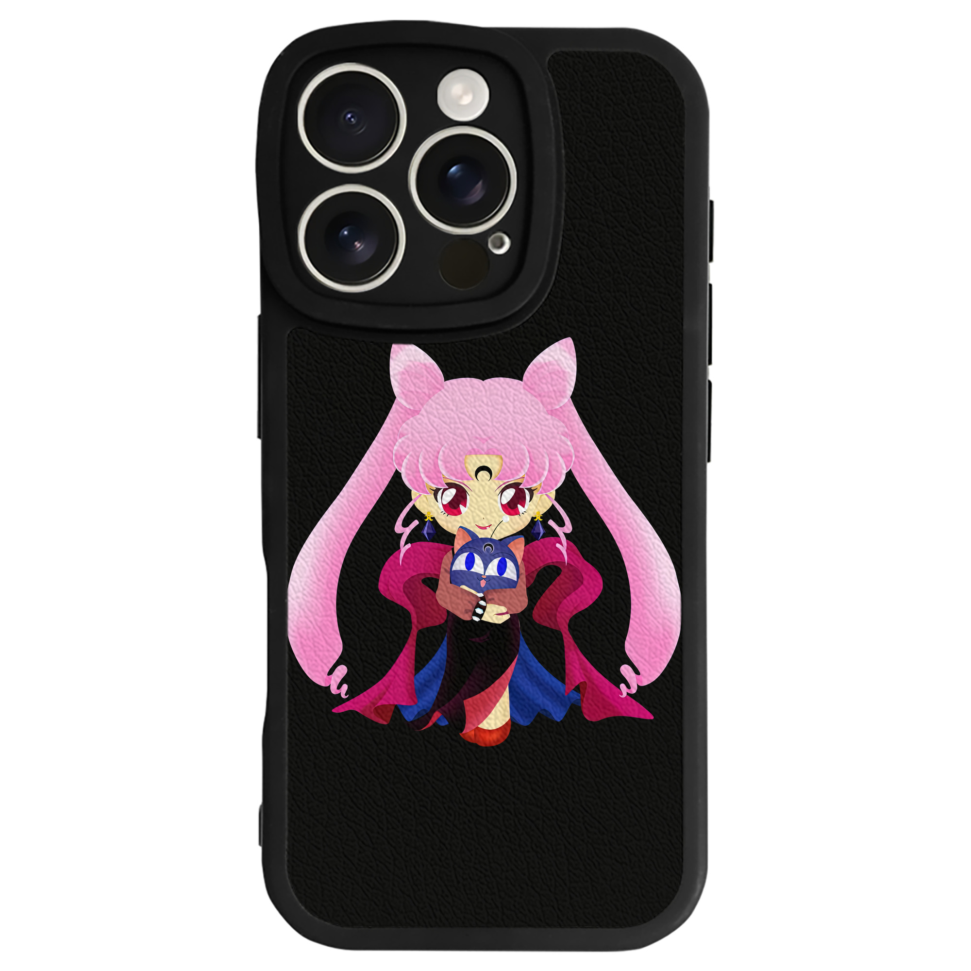 （画像用） 美少女戦士セーラームーン ちびうさ Sailor Moon Chibiusa Tsukino Usagi Small Lady Serenity 【iPhone 16シリーズ対応】シリコンスマホケース（レザー調） 材質：シリコン
